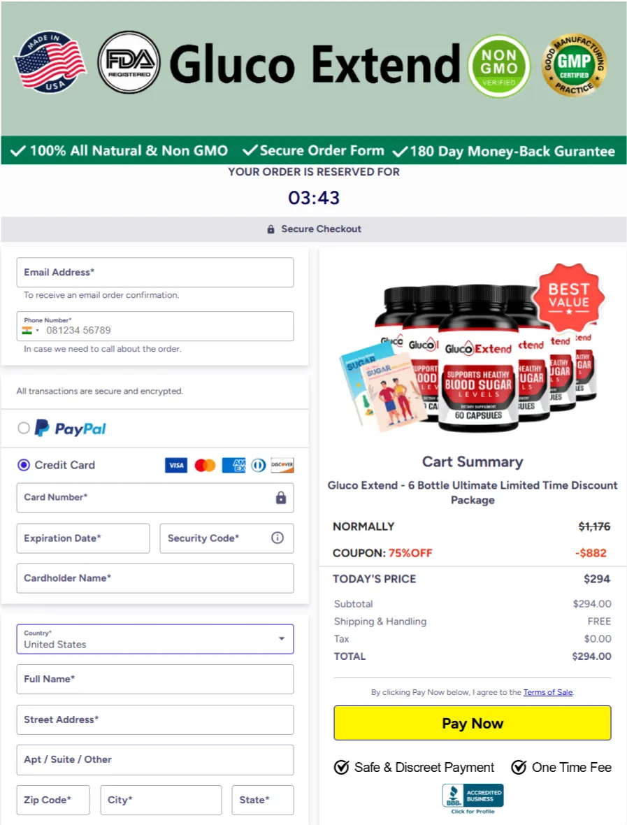 Gluco Extend Special Offer